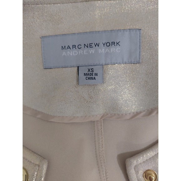 Andrew Marc New York Long Trench Coat Women's XS Long Button Up Gold NWT - Picture 4 of 5